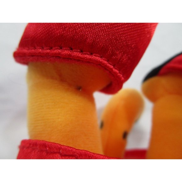 Garfield Small Plush Valentine Red Satin Heart Print Robe Matching Slippers 7in - Picture 13 of 16